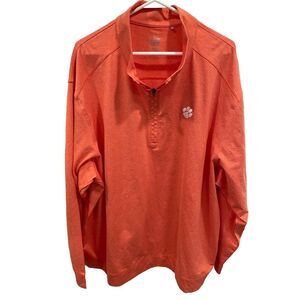 Cutter & Buck Clemson Sz 3XB‎ Tigers Men's Orange 1/4 Zip Pullover AK46